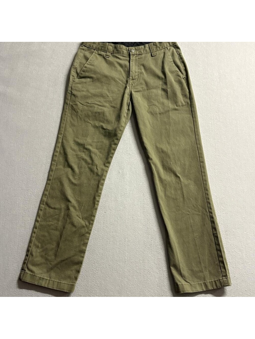 Volcom Mens Chino Pants Size 29 Green Cotton Blend Casual Skate Trousers